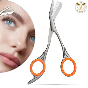 Tijeras Curvas para Cejas, Ideales para Viajes, de Acero Inoxidable de Alta Calidad, Herramienta de Belleza para Recortar las Cejas para Mujeres - Product Image 1