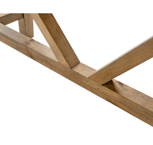 Table à manger en bois de manguier massif, très résistante, style industriel vintage, avec pieds en tube métallique, idéale pour la cuisine, le bureau ou le bar. - Product Image 5