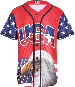 Camisetas de béisbol/softbol unisex personalizadas, transpirables, de talla grande, con nombre y número personalizados, con botones, tallas S-7XL - Product Image 1