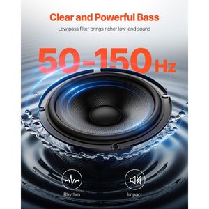Subwoofer Auto Sottosedile Slim da 8 Pollici 300W con Amplificatore Integrato e Audio High/Low, Subwoofer Auto a Basso Profilo da 300W con Sedile - Product Image 4