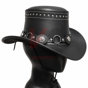 Production en gros de chapeaux de cowboy en cuir véritable, style western ranch et rodéo, OEM ODM, approvisionnement en gros pour les distributeurs mondiaux - Product Image 4