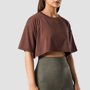 Haut court à manches longues pour femme, design tendance, respirant, coupe ajustée, idéal pour le sport, la gym et le yoga, pour filles. - Product Image 4