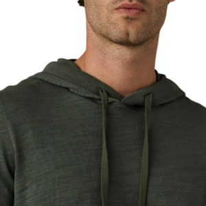 Sudadera con Capucha para Hombre, Color Verde Oscuro, Corte Regular, Informal, de Felpa, Tejida, de Color Sólido, Transpirable, Ecológica, con Diseño de Bolsillo - Product Image 3