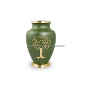 Urnas de cremación para cenizas, urnas de plata con bandas negras, recuerdo de cremación de aluminio, proveedores de India - Product Image 5