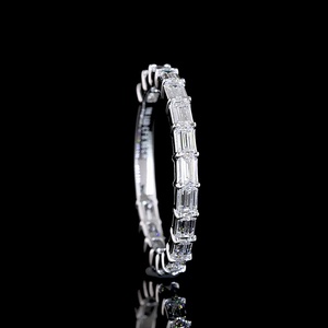 IGI Certified 1 CT Baguette Cut Diamond Eternity Band East West Set 14K Solid White Gold Platinum Wedding Ring Fine Jewelry - Product Image 4