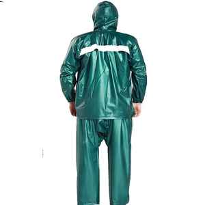 Chaqueta y pantalones impermeables universales para adultos, color verde, para senderismo, camping y uso casual al aire libre. - Product Image 2