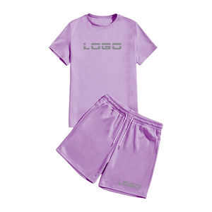 2026 Autumn Men's Casual Two-Piece Set Polyester/Cotton Knee Length Lightweight <b>Short</b> <b>Sleeve</b> Tracksuit T-<b>shirt</b> <b>Shorts</b> Fashion - Product Image 2