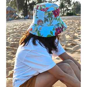 Chapeau bob réversible Birds of Paradise à rayures vertes - Product Image 4