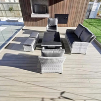 Planches de terrasse WPC imperméables pour décoration, co-extrusion, revêtement de pont de bateau WPC, support de plancher en aluminium