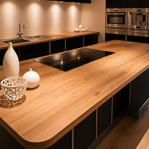 Wholesale Wooden <b>Table</b> Top Light Oak Butcher Block Countertop for Kitchen Island Office Desk Furniture - Product Image 1