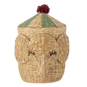 Cesta de Almacenamiento de Jacinto de Agua con Diseño de Elefante de Circo, Decoración Animal, Linda, para Niños, Decoración de Habitación Infantil, Acogedora, Decorativa, para Baby Shower - Product Image 3