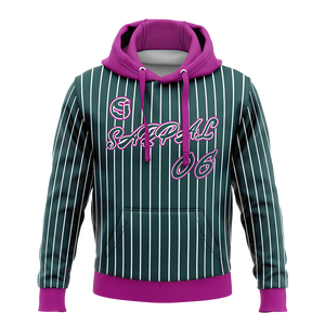 Wholesale Blank Polyester/Cotton Men's Striped Pullover Hoodie With Kangaroo Pocket And Drawstring Closure Trendy Gym Hoodie Men - Product Image 1