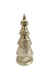 Porte-bougie en forme de sapin de Noël doré, décoration saisonnière, ornement de bureau pour la maison, les fêtes et les restaurants - Product Image 4