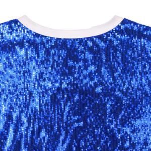 Zeta Phi Beta <b>Sequin</b> T Shirt Royal Blue Greek Letter Tee Short Sleeve Sorority Apparel Sparkle Stylish Cotton <b>Top</b> Fit - Product Image 5