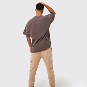 Camiseta de algodón lavado estilo streetwear con bolsillo, camisetas personalizadas para hombre de alta calidad, bajo precio, mejor material - Product Image 4