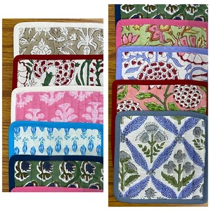 Juego de Posavasos de Algodón con Estampado de Bloques, Hechos a Mano, Ecológicos, Estilo Bohemio, de Ridhi, 5x5 Pulgadas, Reutilizables, Duraderos, Cuadrados, para Tazas, Surtidos - Product Image 5