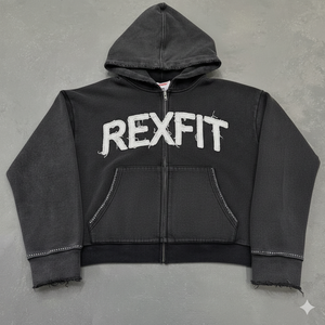 Fabricante de Sudaderas con Capucha, Sudaderas Personalizadas de Estilo Urbano, Sudaderas con Capucha Cortadas y Cosidas, Bordado Desgastado Personalizado, Sudaderas con Capucha Cortadas con Cremallera y Lavado Ácido - Product Image 1