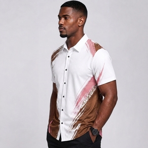 Chemise habillée en coton à manches courtes pour homme – Décontractée, respirante, séchage rapide, légère et durable pour l'été - Product Image 5