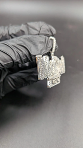 Colgante Clásico de Plata de Ley 925 con Diamantes de Moissanita VVS, Estilo Hip Hop, Lujoso y Personalizado - Product Image 4