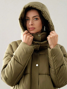 Abrigo Largo Acolchado de Moda para Mujer, Aislamiento Sintético, Forro de Poliéster, Chaqueta Cálida - Product Image 5