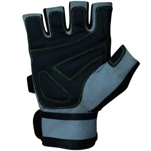 Gants d'entraînement de fitness CrossFit avec logo personnalisé, en cuir de vache véritable, pour la musculation, protection des trois doigts de la paume - Product Image 4