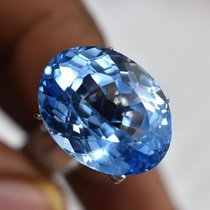 Aguamarina Natural Certificada, Corte Ovalado Azul Claro, Gema Suelta para Diseños de Joyería Elegantes, Joyería de Regalo al por Mayor - Product Image 2