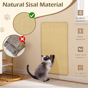 Lot de 2 tapis à gratter pour chat en sisal naturel 32"x20", multifonctionnels, pour le repos et le jeu, pour les foyers multi-chats - Product Image 4