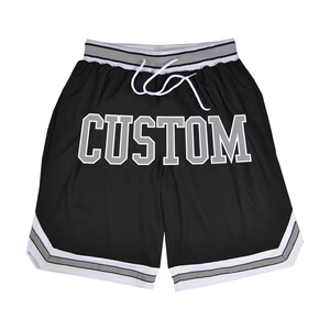 Shorts de basketball personnalisés OEM pour hommes, sublimation, 100 % polyester, maille, deux poches - Product Image 6