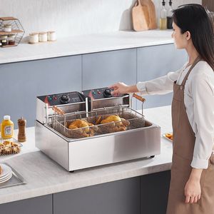 Friggitrice Elettrica Commerciale per Tacchino da 3000W con 3 Cestelli Rimovibili, Grande Capacità 18Qt/17L, in Acciaio Inossidabile, da Banco, Usata - Product Image 2