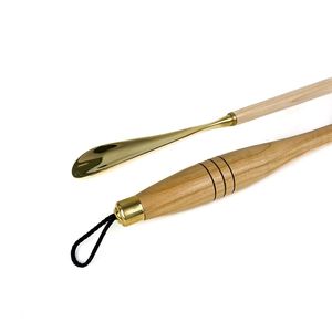 Long Brass <b>Shoe</b> Horn Comfortable Grip Durable Construction For Easy Wearing Of <b>Shoes</b> And Boots Daily - Product Image 1