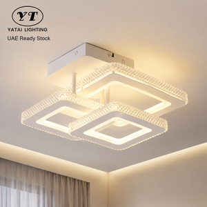 Modern Square LED Ceiling <b>Light</b> With Remote Control Dimmable Tri Color Iron Acrylic For Bedroom Living Room <b>Dining</b> Room - Product Image 1