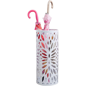 Porte-parapluies moderne en métal doré antique, robuste, artisanal, avec découpes, pour hall d'hôtel, vente en gros - Product Image 4