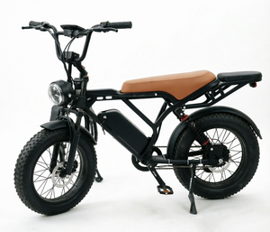 Bicicleta eléctrica de montaña con llantas gruesas, cuadro retro, bicicleta de cercanías con batería de litio de 48V20Ah, faro delantero y portaequipajes trasero. - Product Image 3