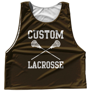 Custom Lacrosse <b>Men</b> Sleeveless Scoop Neck Jersey Breathable Polyester Sublimated <b>Sports</b> <b>Vest</b> Comfortable Lacrosse Pinnies - Product Image 2