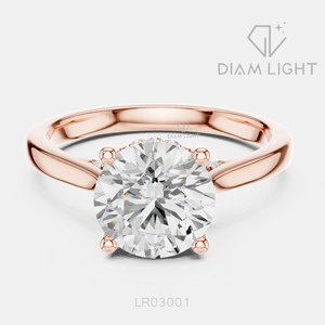 แหวนเพชรทรงกลม 2.00 กะรัต เพาะเลี้ยงในห้องปฏิบัติการ รับรองโดย IGI ทองคำขาว 14K สี F+ ความสะอาด VS+ แหวนหมั้น/แหวนครบรอบ ของขวัญ - Product Image 3