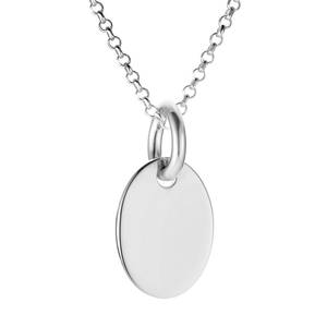 Colgante Ovalado de Plata de Ley 925 para Grabar, Joyería Personalizada para Hombres y Mujeres, Venta al por Mayor - Product Image 3