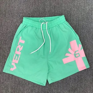 Shorts en molleton bouclette de coton, fabrication usine 2026, vente en gros, avec impression graphique sérigraphiée, délavé à l'acide, effet soleil, cordon de serrage - Product Image 2