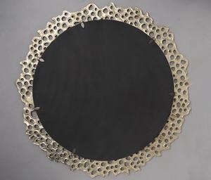 Round Bohemian Metal Wall <b>Mirror</b> with Textured Framed Edge Decorative for Living Room Bedroom - Product Image 5