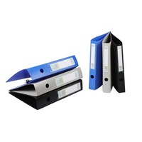 Carpeta Archivadora de Palanca de Plástico, Tamaño A4, Azul, Plateado, Negro, Set de Papelería