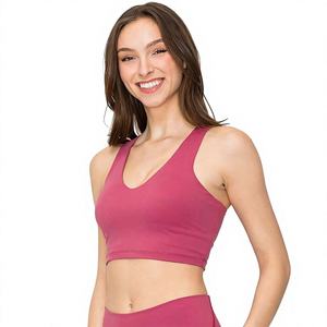 Sujetador deportivo reversible sin costuras para mujer, talla grande, con espalda de malla transpirable, top corto, sin aros, soporte medio, para gimnasio, fitness y running. - Product Image 5