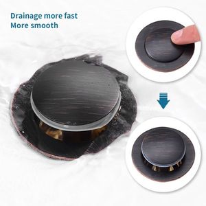 Sifone a scomparsa opaco in ABS per lavabo da appoggio in acciaio inossidabile, con protezione anti-intasamento e troppopieno - Product Image 2