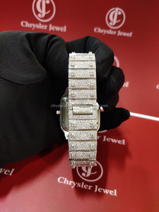 Mejor calidad precio de fábrica Hip Hop Iced Out Moissanite diamante joyería de moda VVS Moissanite hombres relojes de proveedor indio - Product Image 5