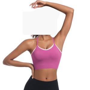 Custom Wholesale Women Fitness Seamless Cotton Crop Top Tight Short Sleeve Dance <b>T</b> <b>Shirt</b> Vest Yoga Tank Top - Product Image 3