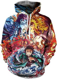 เสื้อฮู้ดดี้ผู้ชายแบบเต็มตัว พิมพ์ลายอนิเมะ 3 มิติ สไตล์สตรีทฮิปฮอป เสื้อกันหนาวแบบสั่งทำได้ ไซส์พลัส ผ้าโพลีเอสเตอร์ คุณภาพสูง - Product Image 3