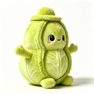 Juguete de peluche de repollo, juguete de peluche de repollo suave y abrazable, lindo juguete de peluche de repollo, animal de peluche de verdura regordeta con hojas suaves - Product Image 5