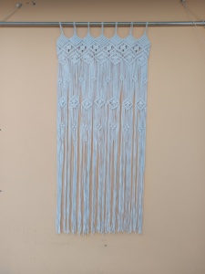 Tapiz de Macramé Bohemio Personalizado, Decoración de Pared de Cuerda de Algodón, Patrón Vertical Rectangular, Tema de Flores para Interiores, Bodas y Cumpleaños - Product Image 1