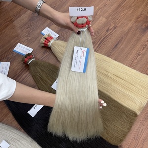 Cabello rubio vietnamita a granel para pedidos grandes, disponible en stock de 24 a 28 pulgadas, liso natural, disponible en stock, listo para enviar. - Product Image 6