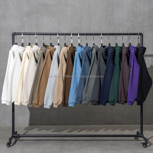 Sweat-shirt sans cordon en coton lourd de haute qualité 400 g/m², personnalisable, streetwear pour hommes, logo OEM personnalisé, sweat-shirts surdimensionnés - Product Image 4