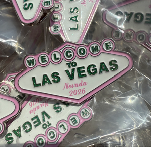 Las Vegas 2026 Boule Lapel <b>Pin</b> Gold Pink Green Enamel Commemorative Event Brooch Decorative Souvenir <b>Badge</b> for Suit - Product Image 1