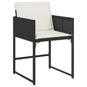 Juego de 16 Muebles de Jardín Plegables de Ratán Sintético Negro, Muebles de Patio Grandes - Product Image 3